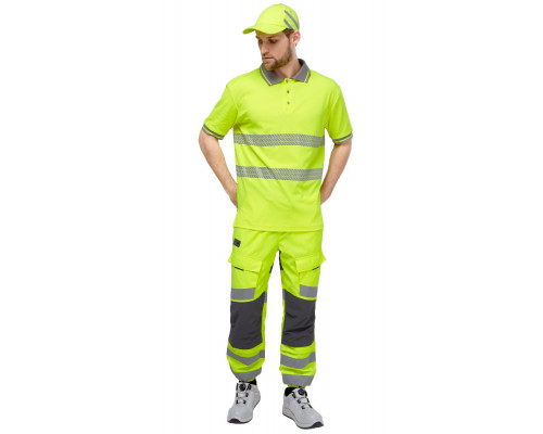 Футболка-поло сигнальная "Фликер" фл.-желтая