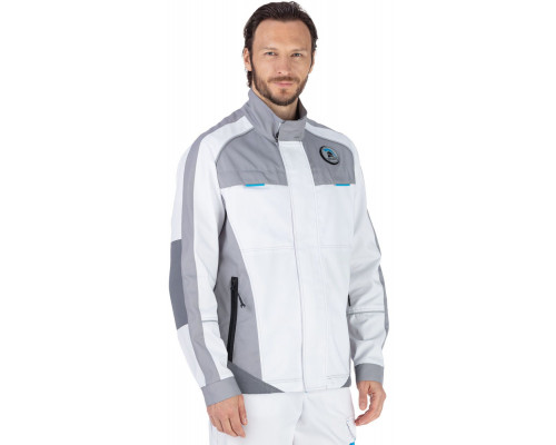 Куртка мужская рабочая летняя "Старт" белая с серым